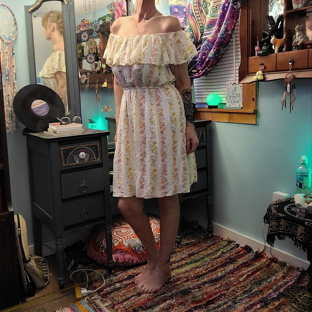 Country Chic Off The Shoulder Dress